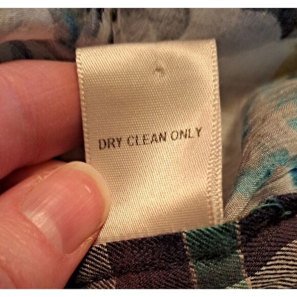 Aratta Silent Journey Blue Purple Floral Scarf Back Blouse Size M Velvet trim - Picture 14 of 14